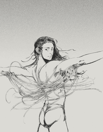 bora with arms outstretched
