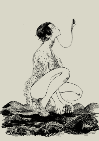 faerie henny squatting alone
